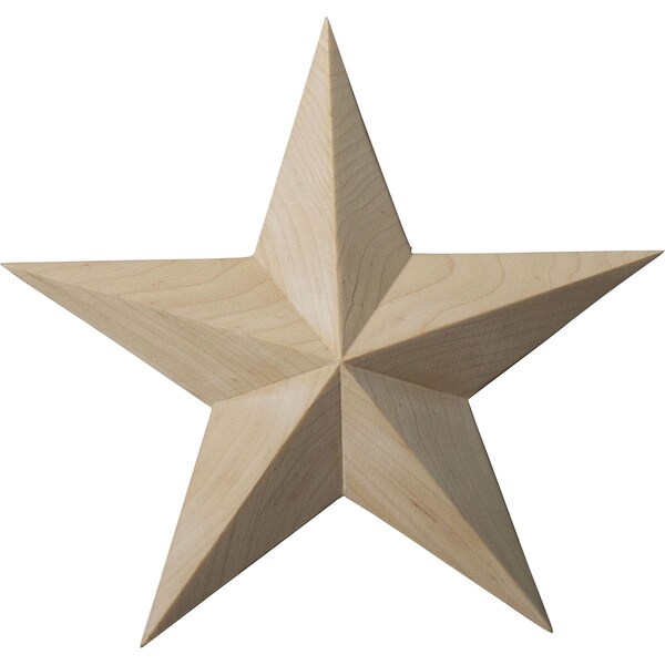 Ekena Millwork 6 1/2"W x 6 1/2"H x 1"P Galveston Star Rosette, Alder - ROS06X06GLAL