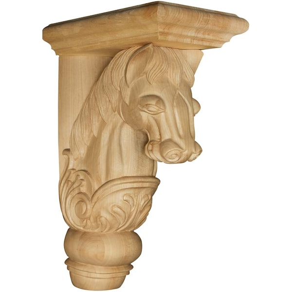 Osborne Wood Products 16 1/2 x 6 1/2 x 9 3/4 Horse Corbel in Hard Maple - 8190HM