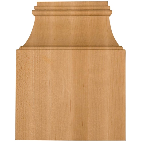 Osborne Wood Products 7 3/4 x 6 x 2 Traditional Half Plinth in Cherry - 7257C