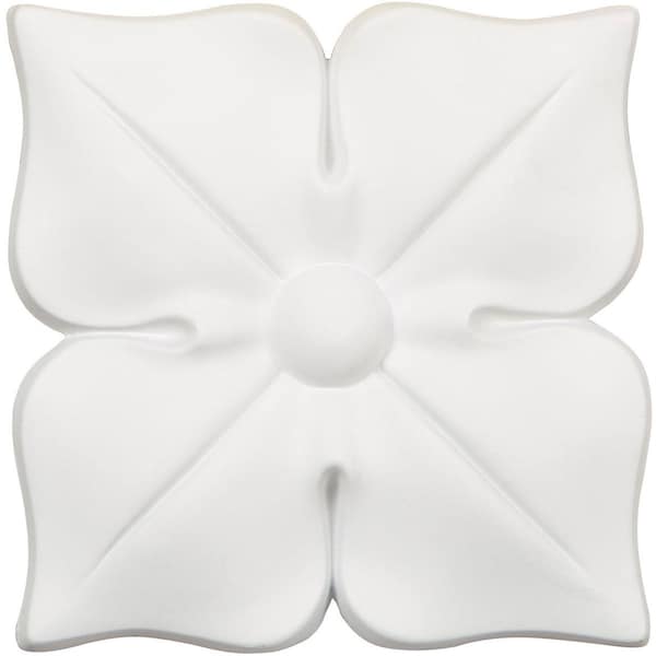 Ekena Millwork 5 1/4"W x 5 1/4"H x 3/4"P Kaya Flower Large Onlay - ONL05X05X01KA