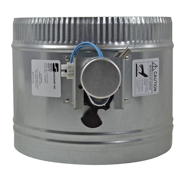 Suncourt 10" Fully Adjustable Motorized Airflow Control Damper - Normally Open - ZO210