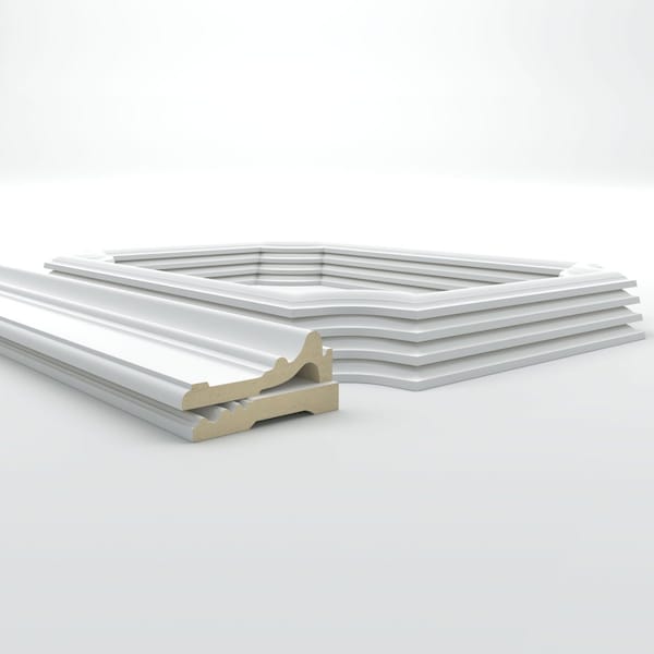 Ekena Millwork 94 1/2"L (Adjustable 40"H to 44"H) Ashford Scalloped Panel Traditional Wainscot Paneling Kit - WPKUSC031P040