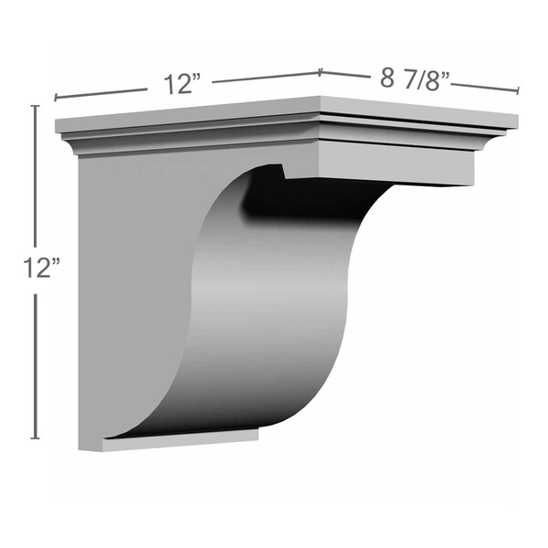 Ekena Millwork 8 7/8"W x 12"D x 12"H Legacy Bracket - BKT12X12X08LE