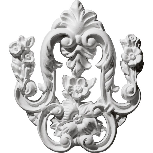 Ekena Millwork 5 3/4"W x 6 1/2"H x 5/8"P Flower Drop Onlay - ONL05X06X01FL