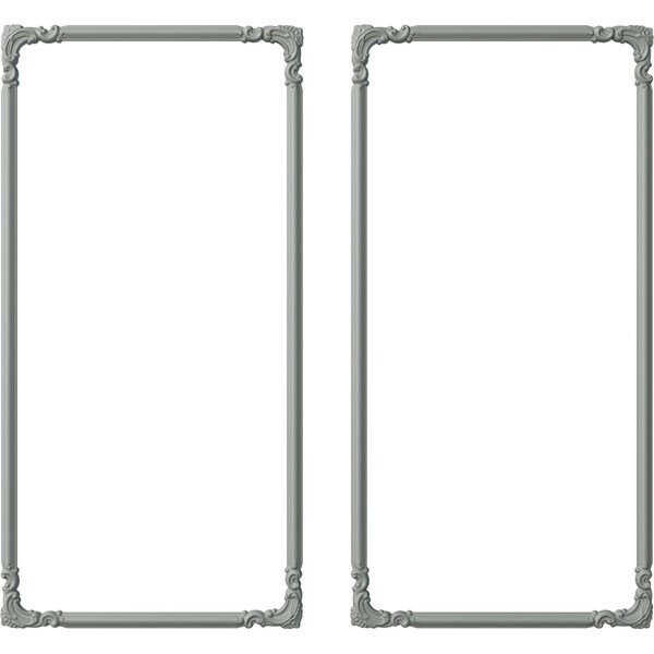 Ekena Millwork 31-in. W x 62-in. H Ashford Panel Moulding Kit Double Panel - PMLKAS31X62B