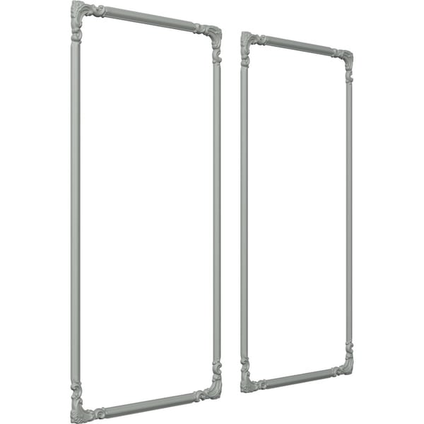 Ekena Millwork 31-in. W x 62-in. H Ashford Panel Moulding Kit Double Panel - PMLKAS31X62B