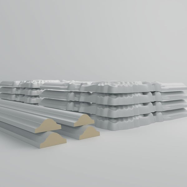 Ekena Millwork 31-in. W x 62-in. H Ashford Panel Moulding Kit Double Panel - PMLKAS31X62B