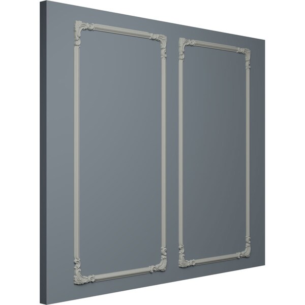 Ekena Millwork 31-in. W x 62-in. H Ashford Panel Moulding Kit Double Panel - PMLKAS31X62B