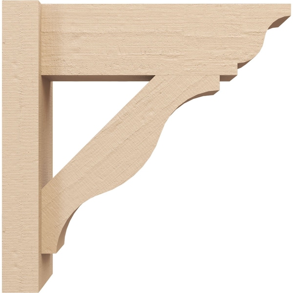 Ekena Millwork 6-in W x 16-in D x 16-in H Funston Trad Rough Cedar Woodgrain TimberThane Outlooker, Primed Tan - OUTUR060X16X16FST04RCPR