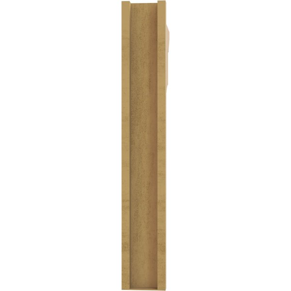Ekena Millwork 5 1/2-in W x 24-in D x 36-in H Balboa Slat Rough Cedar Woodgrain TimberThane Outlooker, Primed Tan - OUTUR055X24X36BOA24RCPR