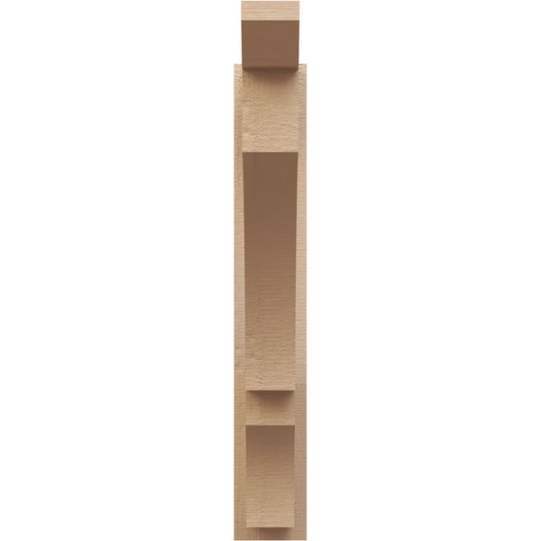 Ekena Millwork 5 1/2-in W x 24-in D x 36-in H Balboa Slat Rough Cedar Woodgrain TimberThane Outlooker, Primed Tan - OUTUR055X24X36BOA24RCPR