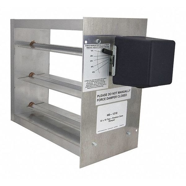 Io Hvac Controls Zone Damper, Rectangular, 16x16" - HD-1616