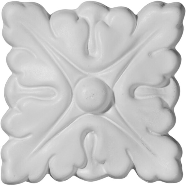 Ekena Millwork 3 7/8"W x 3 7/8"H x 1"P Odessa Square Rosette - ROS03X03OD