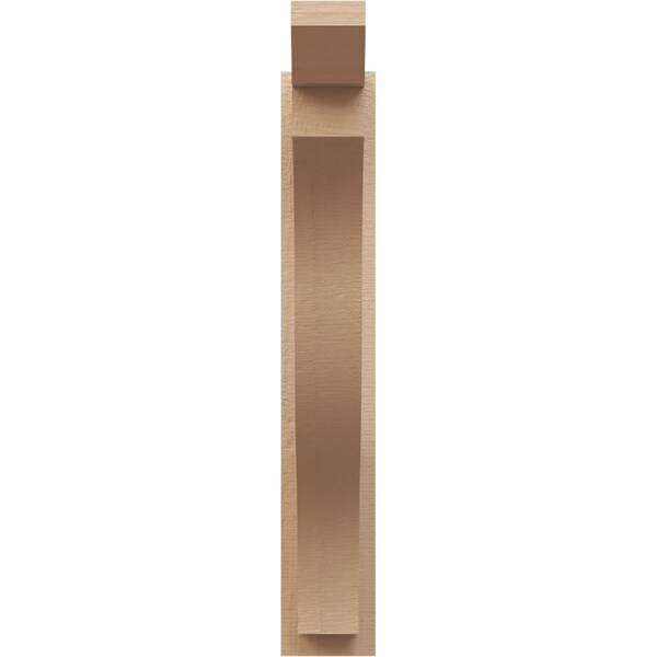 Ekena Millwork 5 1/2-in W x 22-in D x 34-in H Funston Slat Rough Cedar Woodgrain TimberThane Outlooker, Primed Tan - OUTUR055X22X34FST24RCPR