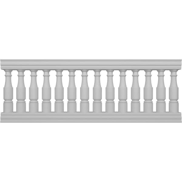 Ekena Millwork Fiberthane Hamilton Balustrade Railing Kit Style K (6 7/8" On-Center Spacing to Pass 4" Sphere Code) - BALK37X096HMK