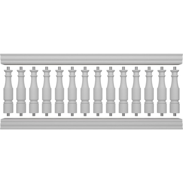 Ekena Millwork Fiberthane Hamilton Balustrade Railing Kit Style K (6 7/8" On-Center Spacing to Pass 4" Sphere Code) - BALK37X096HMK
