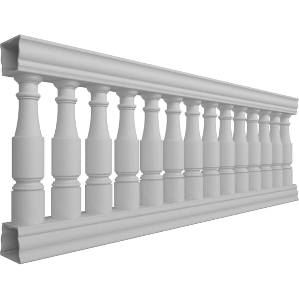 Ekena Millwork Fiberthane Hamilton Balustrade Railing Kit Style K (6 7/8" On-Center Spacing to Pass 4" Sphere Code) - BALK37X096HMK