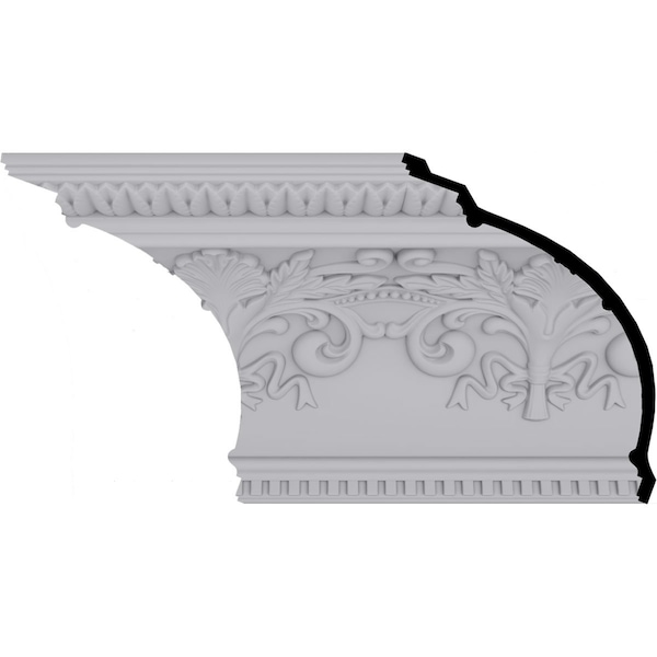 Ekena Millwork 11 3/8"H x 16"P x 19 5/8"F x 94 1/2"L, (16" Repeat), Sydney Crown Moulding - MLD11X16X19SY