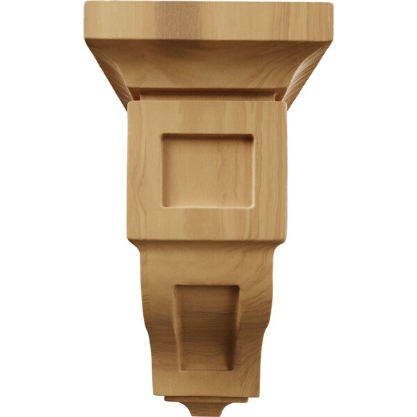 Ekena Millwork 4"W x 4 3/4"D x 8"H Small Reyes Wood Corbel, Cherry - CORW04X04X08RYCH