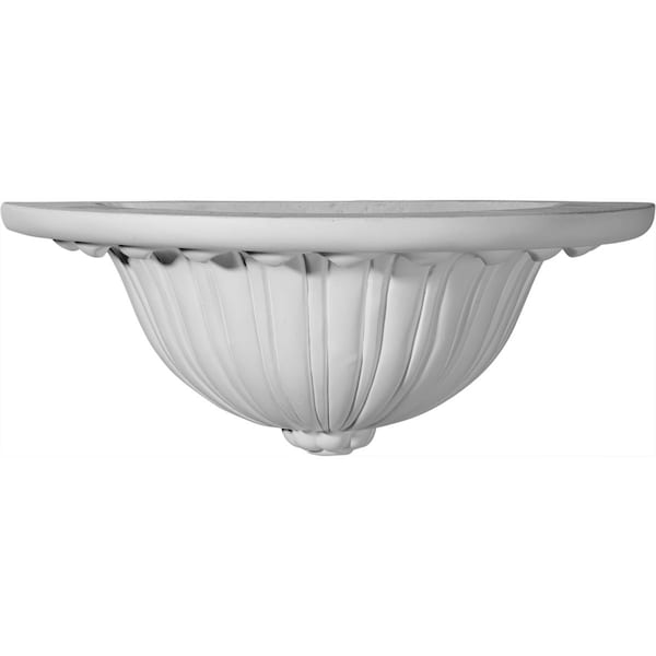 Ekena Millwork Wall Sconce, 4.88 in H, 12-1/2 in W, Factory Primed - SCO12X06X04AS