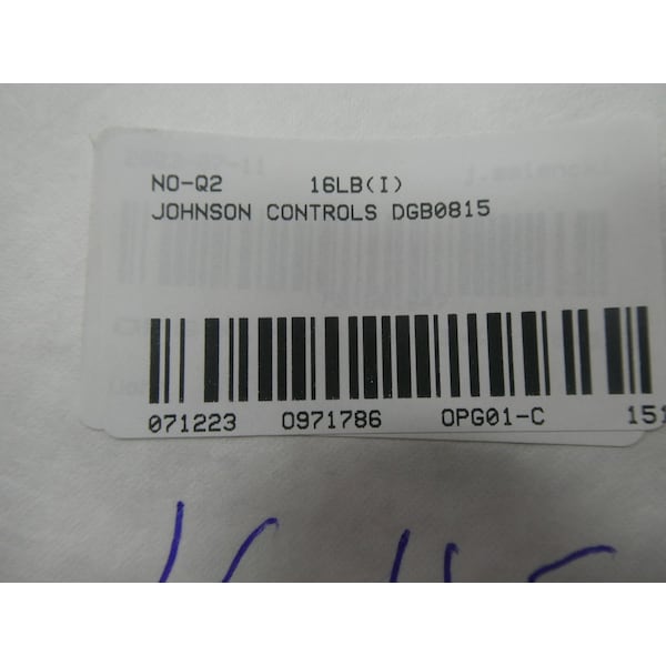 Johnson Controls VOPEN-018X018 DAMPER AIR CONDITIONER PARTS AND ACCESSORY - DGB0815