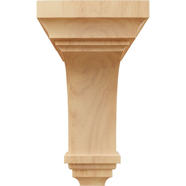 Ekena Millwork 7"W x 7 3/4"D x 14"H Jumbo Jefferson Wood Corbel, Red Oak - CORW07X07X14JERO