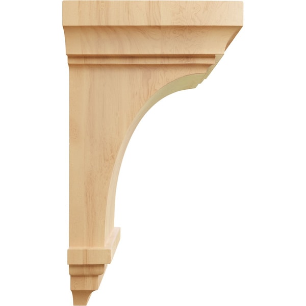 Ekena Millwork 7"W x 7 3/4"D x 14"H Jumbo Jefferson Wood Corbel, Red Oak - CORW07X07X14JERO