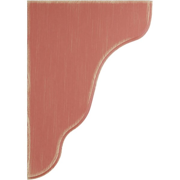 Ekena Millwork 1 3/4"W x 5 1/4"D x 7 1/2"H Plymouth Wood Vintage Decor Bracket, Salvage Red - BKTWD02X05X08PLRD