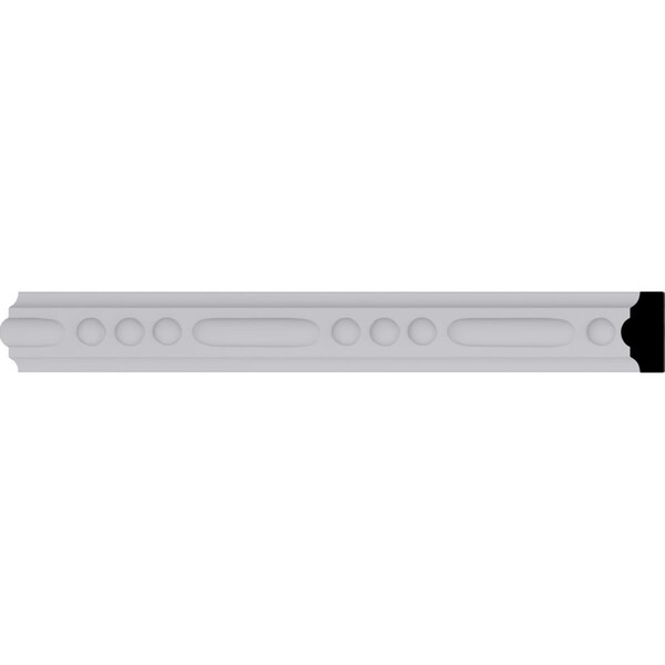 Ekena Millwork 1"H x  5/8"P x 94 1/2"L Crendon Bead & Barrel Panel Moulding - MLD01X00CR