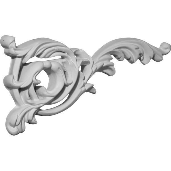 Ekena Millwork 7 3/4"W x 4 1/8"H x 3/4"P Leaf Scroll Onlay, Right - ONL04X07X01LF-R