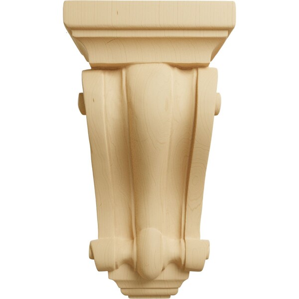 Ekena Millwork 5"W x 3 1/4"D x 9 1/2"H Cole Pilaster Wood Corbel, Alder - CORW05X03X09COAL