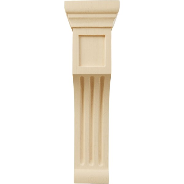 Ekena Millwork 4"W x 4"D x 14"H Recessed Groove Corbel, Maple - COR04X04X14REMA