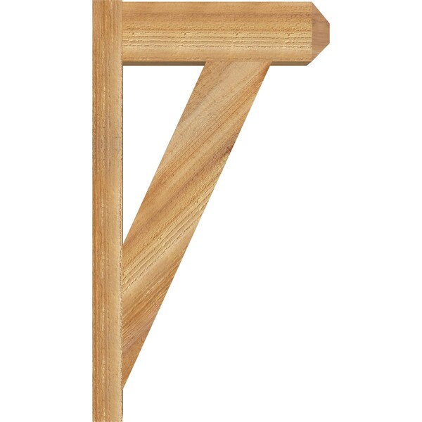 Ekena Millwork Traditional Craftsman Rough Sawn Outlooker, Western Red Cedar, 6"W x 16"D x 28"H - OUT06X16X28TRA04RWR