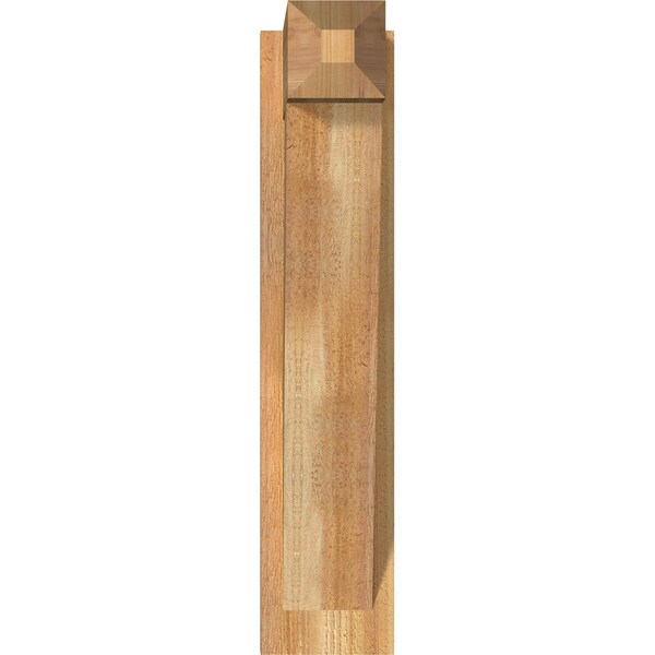 Ekena Millwork Traditional Craftsman Rough Sawn Outlooker, Western Red Cedar, 6"W x 16"D x 28"H - OUT06X16X28TRA04RWR
