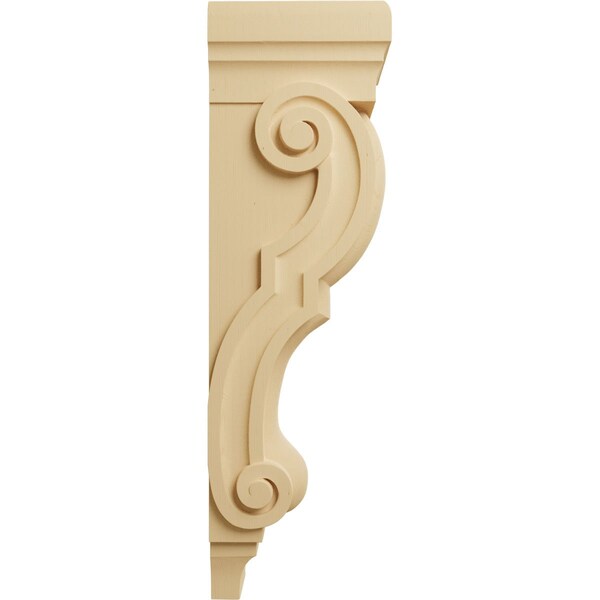 Ekena Millwork 8"W x 9"D x 30"H Large Jumbo Traditional Wood Corbel, Alder - CORW08X09X30TRAL