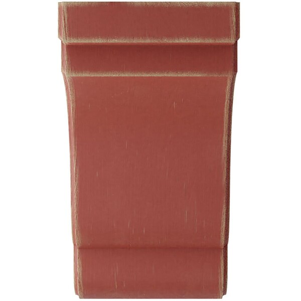 Ekena Millwork 5 1/4"W x 7 1/4"D x 9 1/2"H Bedford Wood Vintage Decor Bracket, Salvage Red - BKTWD05X07X10BERD