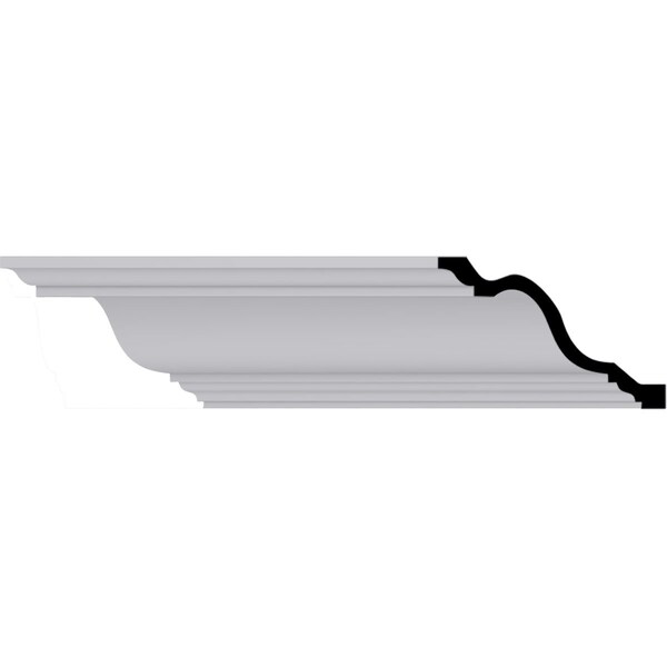 Ekena Millwork 5 1/4"H x 7 7/8"P x 9 5/8"F x 94 1/2"L Jackson Crown Moulding - MLD05X08X10JA