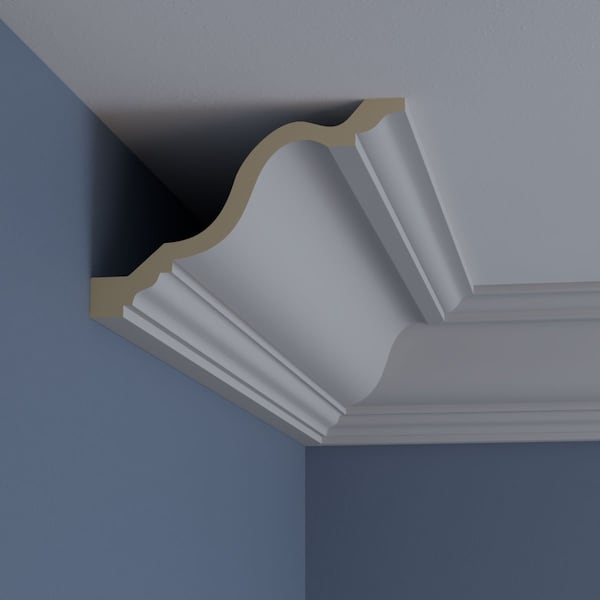 Ekena Millwork 5 1/4"H x 7 7/8"P x 9 5/8"F x 94 1/2"L Jackson Crown Moulding - MLD05X08X10JA
