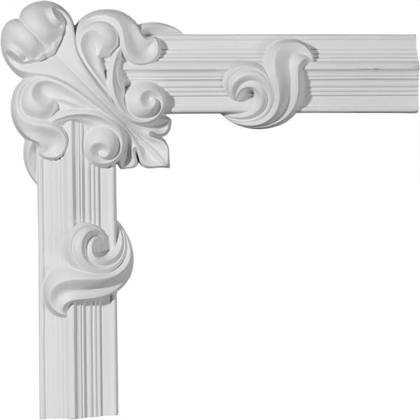 Ekena Millwork Panel Moulding Corner, High Density Urethane, 16-1/4 in H, 16-1/4 in W - PML16X16ED