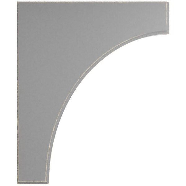Ekena Millwork 1 3/4"W x 10"D x 12"H Clarksville Wood Vintage Decor Bracket, Pebble Grey - BKTWD02X10X12CVPG