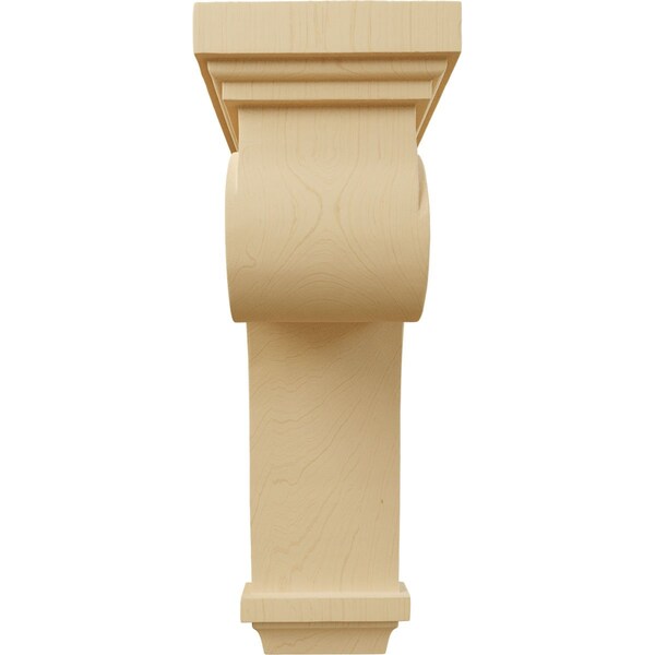 Ekena Millwork 5 1/2"W x 8 1/4"D x 16"H Scroll Corbel, Alder - COR05X08X16SCAL
