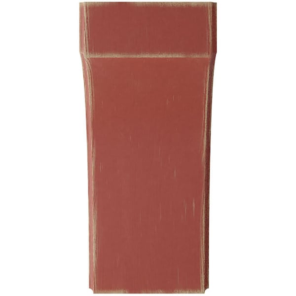 Ekena Millwork 5 1/4"W x 8"D x 12"H Clarksville Wood Vintage Decor Bracket, Salvage Red - BKTWD05X08X12CVRD