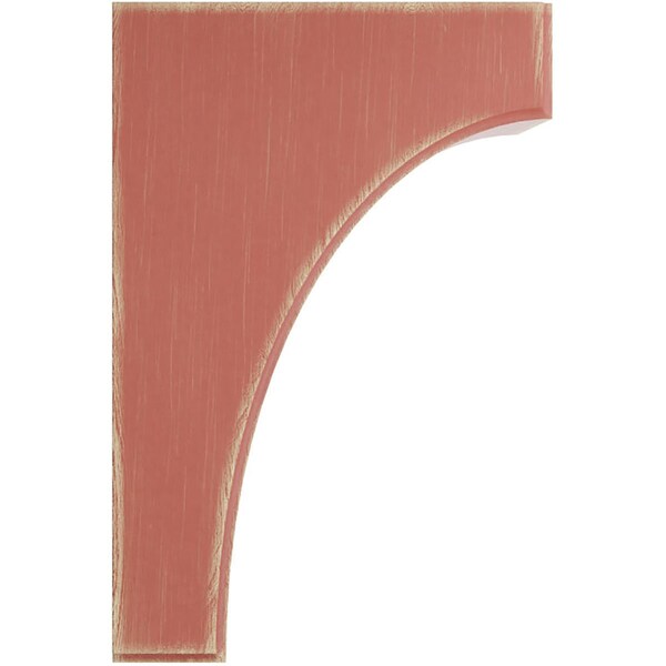 Ekena Millwork 5 1/4"W x 8"D x 12"H Clarksville Wood Vintage Decor Bracket, Salvage Red - BKTWD05X08X12CVRD