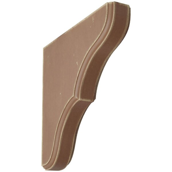 Ekena Millwork 1 3/4"W x 10"D x 10"H Stratford Wood Vintage Decor Bracket, Weathered Brown - BKTWD02X10X10STBR