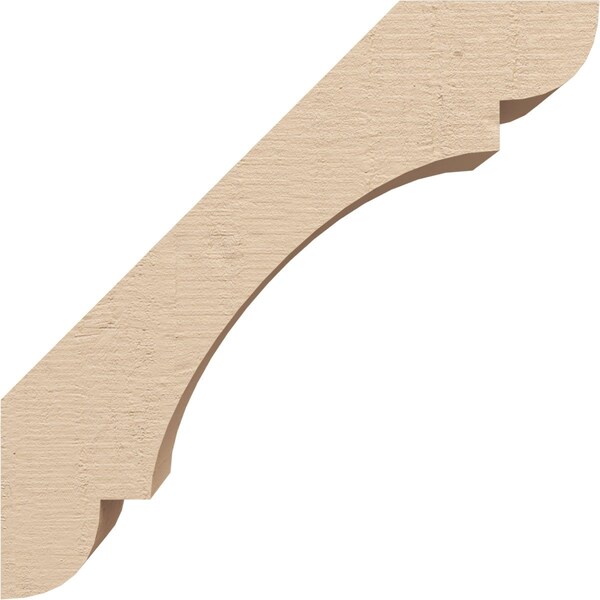 Ekena Millwork 3-inch W x 8-inch D x 8-inch H Olympic Rough Cedar Woodgrain TimberThane Knee Brace, Primed - BRCUR03X08X08OLYRCPR