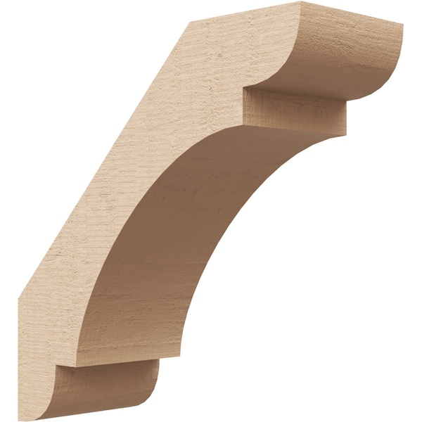 Ekena Millwork 3-inch W x 8-inch D x 8-inch H Olympic Rough Cedar Woodgrain TimberThane Knee Brace, Primed - BRCUR03X08X08OLYRCPR