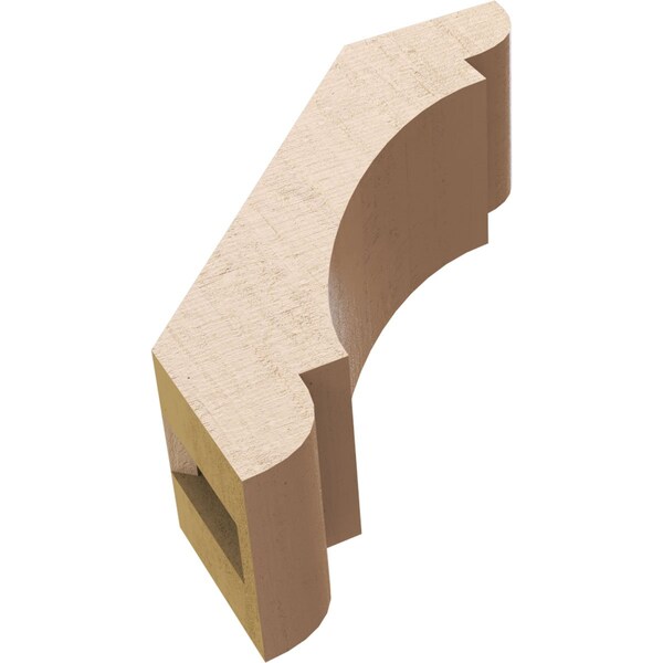 Ekena Millwork 3-inch W x 8-inch D x 8-inch H Olympic Rough Cedar Woodgrain TimberThane Knee Brace, Primed - BRCUR03X08X08OLYRCPR