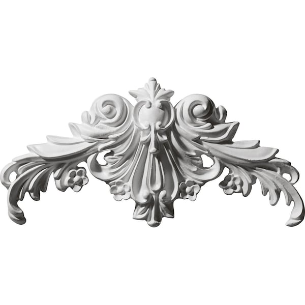Ekena Millwork 10 5/8"W x 5 1/4"H x 7/8"P Gladstone Center Onlay - ONL10X05X01GL