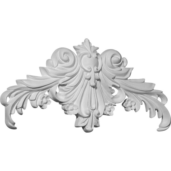 Ekena Millwork 10 5/8"W x 5 1/4"H x 7/8"P Gladstone Center Onlay - ONL10X05X01GL