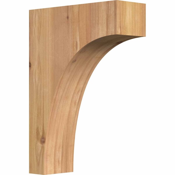 Ekena Millwork Huntington Smooth Corbel, Western Red Cedar, 3 1/2"W x 10"D x 14"H - COR04X10X14HUN00SWR